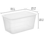 90qt Clear Storage Box White - Brightroom - Image 2