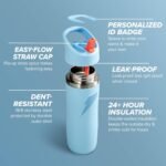 Gatorade 22oz Stainless Steel Twist Cap Water Bottle - Gray: Portable Drinkware, 22oz Capacity - Image 3