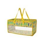 The Lakeside Collection Home Storage Tote Bin with Mesh - Flip Flop or Shell Print - Flip Flops