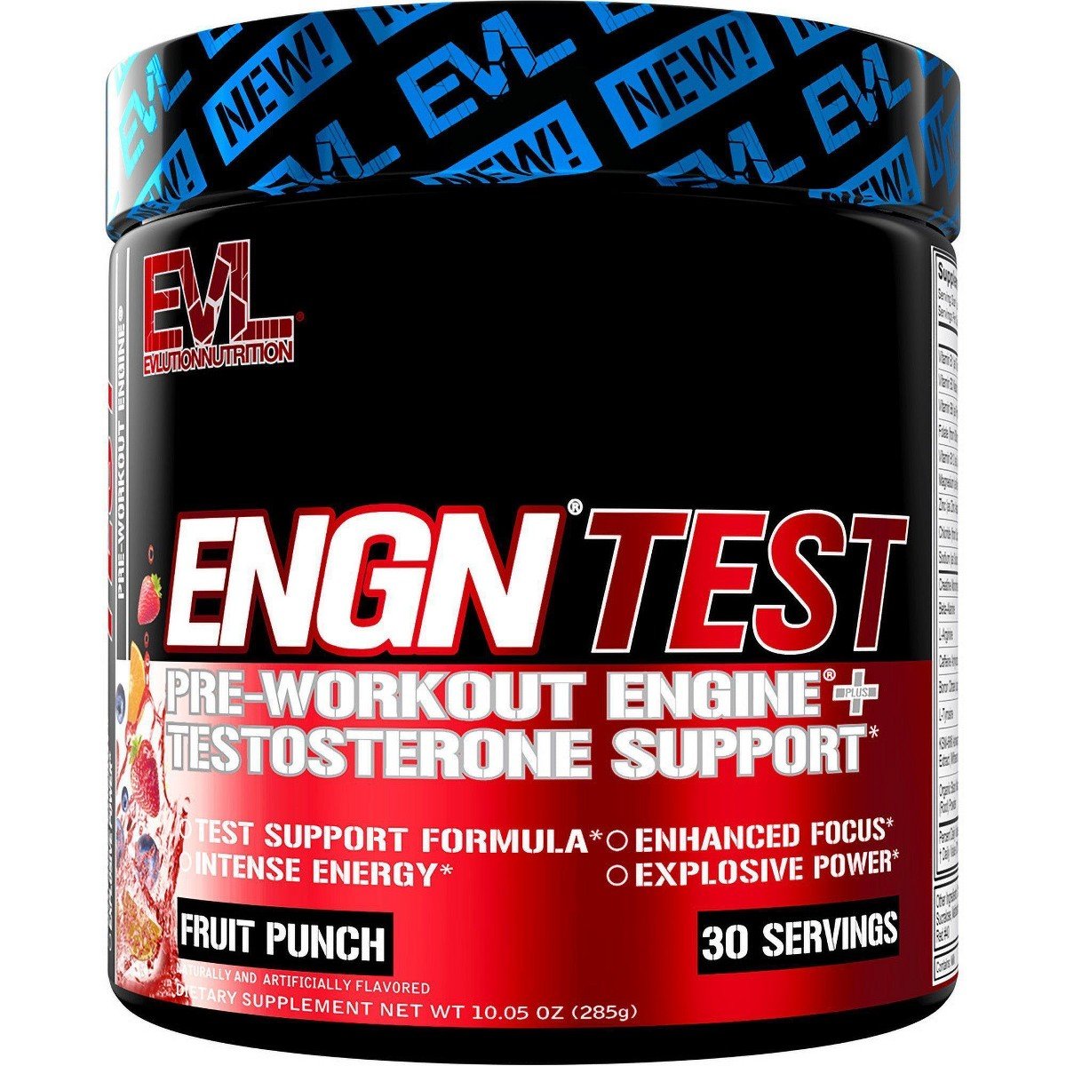 GUEST_3fed1cbd-b9dd-405b-9b2c-0412783668fa.jpg Evlution Nutrition ENGN Test - Intense Pre-Workout with Creatine - Test Support Formula - Lasting Energy & Focus - 30 Servings - Fruit Punch - Image 1