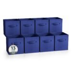 Sorbus 13 Inch 8 Pack Sturdy Collapsible Fabric Storage Cubes with Handle - for Organizing Clothes, Toys, Books, Shelves & more - Image 10