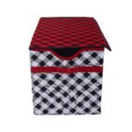 Bacati - Lumberjack Red/Black/Gray Boys Cotton Storage Toy Chest - Image 3