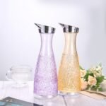 Unique Bargains Elegant Acrylic Water Carafes with Lid for Coffee Cocktails Purple - Image 5