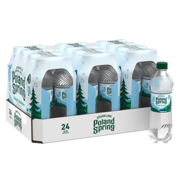 Poland Spring Simply Bubbles Sparkling Water - 24pk/0.5L Bottles