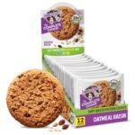 Lenny & Larry's Chewy Soft Baked Vegan, Non-GMO, High Fiber Protein Cookie - Oatmeal Raisin - Plant Protein - 16g Protein - 4oz/12pk