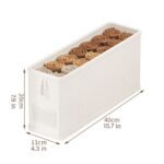Alilang Storage Bin Linen Closet Organizer Basket Foldable Drawer Organizer for Clothes Socks Towels, White-S - Image 5