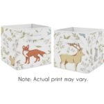 Sweet Jojo Designs Fabric Storage Bins Set Woodland Toile Multicolor - Image 4