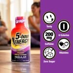 5-hour ENERGY Regular Strength Shots, Grape Flavor, 1.93 Fl Oz, 24 Pack - Image 5