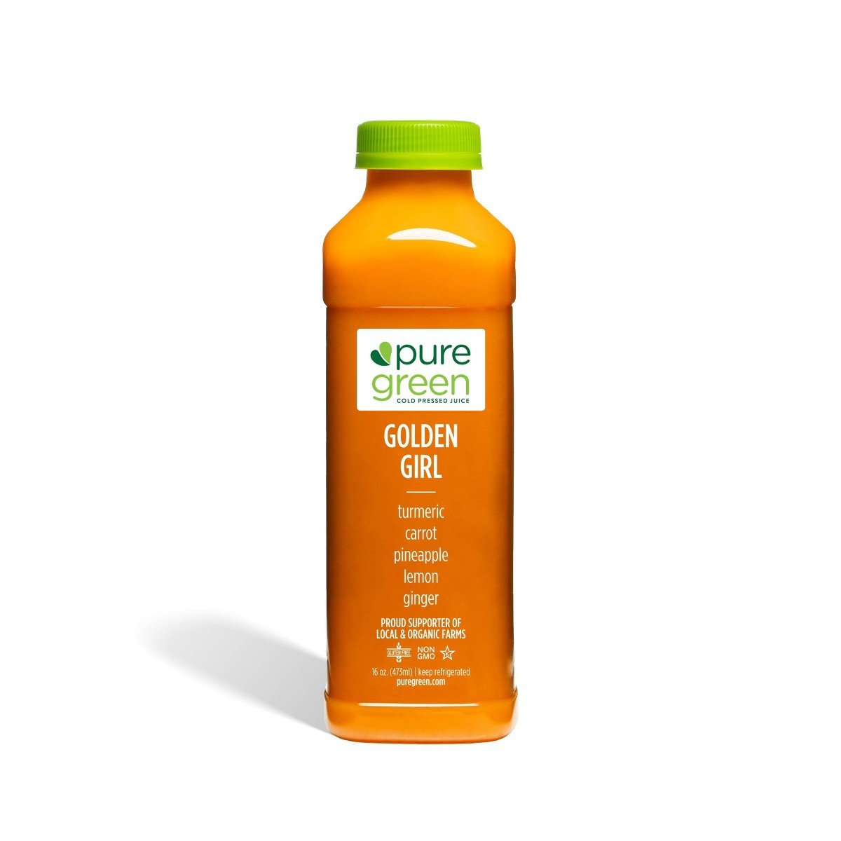 GUEST_4425242c-b779-4199-ac73-c56d99aa9ccd.jpg Pure Green Golden Girl Cold Pressed Juice -16 fl oz - Image 1