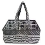 Bacati - Elephants White/Gray Storage Caddy - Image 4