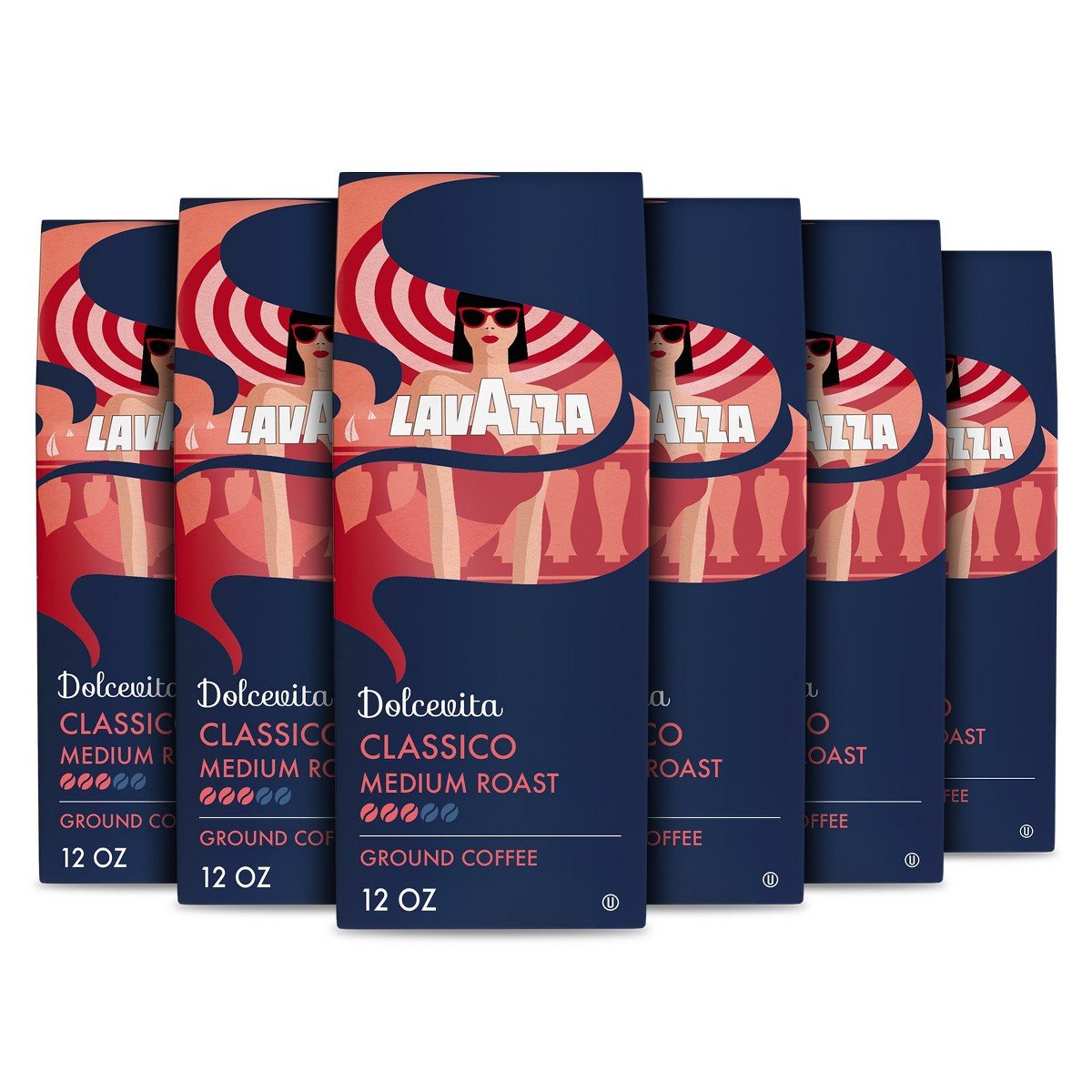 GUEST_445c36cf-4b01-4e19-8b97-55fbfeed7c9f.jpg Lavazza Dolcevita Classico Ground Coffee, Medium Roast, Arabica and Robusta Blend, 12 oz Bag (Pack of 6) N/A 1 - Image 1