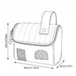 Alilang Womens Quilted Makeup Bag with Handle and Colorblock Patch Design - Red - Image 5