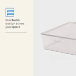 26L Stacking Clear Bin with Lid - Brightroomâ„¢: Plastic, Stackable, Universal Storage, 21.53" x 14.92" x 5.9" - Image 4
