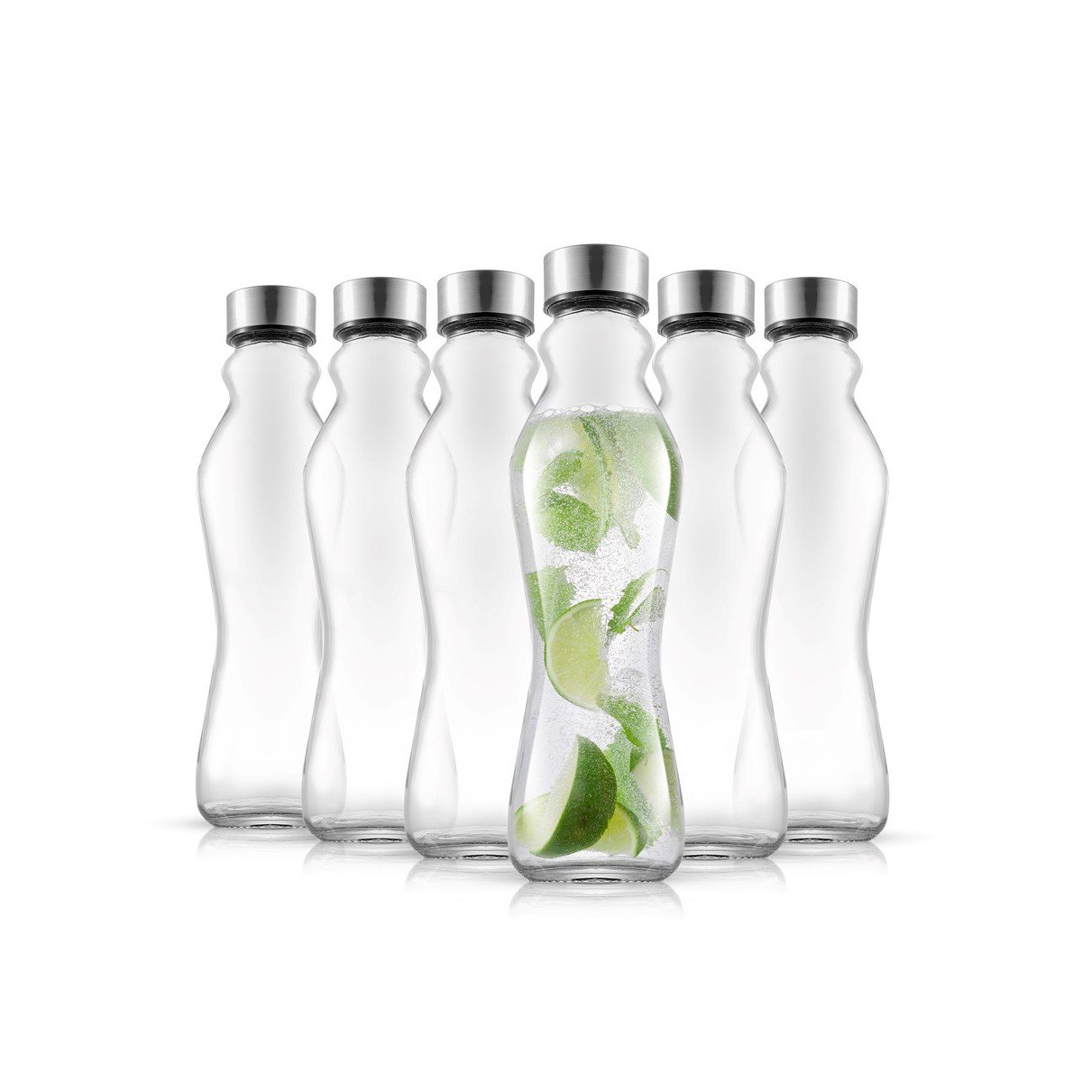 GUEST_45e38aaf-ffe8-4a03-8ca4-6a6dd80f0961.jpg JoyJolt Spring Glass Water Bottles with Stainless Steel Cap - 18 oz - Set of 6 - Image 1
