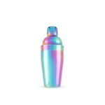 Blush Mirage Rainbow Cocktail Shaker for Margarita, Martini, Bar Gifts for Women, Girls Night, Stainless Steel, Built-in Strainer & Jigger Cap, 20 oz