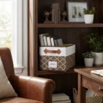 REGALWOVEN Fabric Collapsible Lightweight Open Storage Bins with Handle for Organizing Clothes Book 1 Pc Coffee 17.3*11.8*10.6in - Image 4