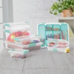 Sterilite Medium Clip Box, Stackable Small Storage Bin with Latching Lid, Plastic Container to Organize Office, Crafts, Clear Base and Lid, 8-Pack - Image 6
