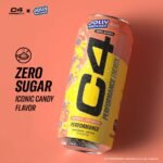 C4 Performance Jolly Rancher Peach Energy Drink, 16 fl oz: Caffeinated - Image 3