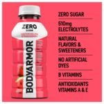 BODYARMOR ZERO Watermelon Strawberry - 8pk/12 fl oz Bottles: Non-Caffeinated - Image 3