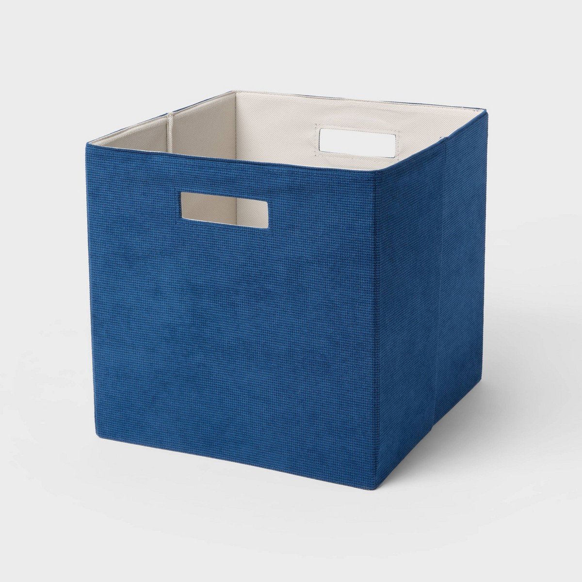 GUEST_49d3f57a-b9c1-42ba-b16c-9259dacedef4.jpg 13''x13'' Fabric Decorative Storage Bin Textured Navy - Brightroomâ„¢: 13 Inch Storage Cube, Decorative Storage - Image 1