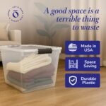 Homz Secure Latch Large Clear Stackable Storage Container Bin, 31 Quart (8 Pack) - Image 5