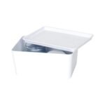 YBM Home Small White Plastic Storage Bin with Lid (2140),6-Pack - Image 3