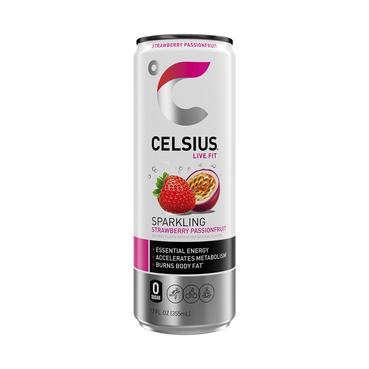 GUEST_4b7055a9-2aa9-4ec9-909d-bb3c5079ce77.jpg CELSIUS Sparkling Strawberry Passionfruit Functional Energy Drink - 12 fl oz: Caffeinated - Image 1