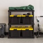 IRIS 4pk 45qt Plastic Storage Bins with Lids Black Yellow Latching Stackable Totes - Image 4