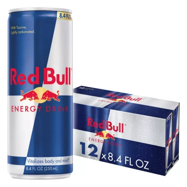 Red Bull Energy Drink - 12pk/8.4 fl oz Cans: Low Fat, No Artificial Flavors, Caffeinated
