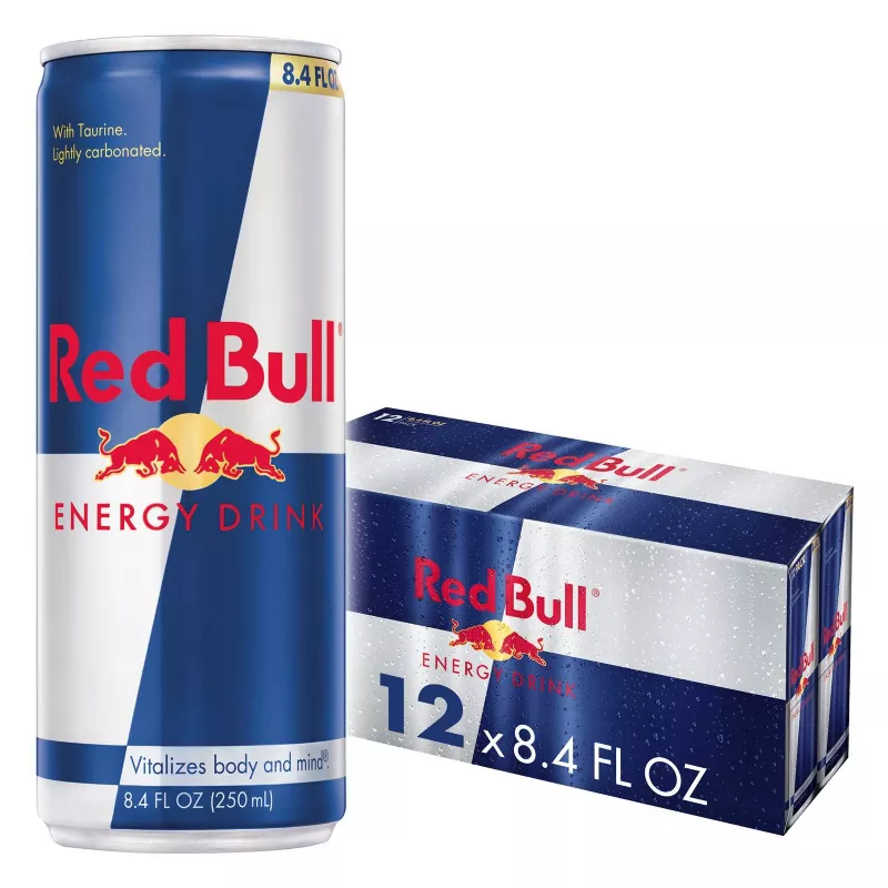 GUEST_4c9be60c-94ca-4748-8c8a-55cc0b516f61 Red Bull Energy Drink - 12pk/8.4 fl oz Cans: Low Fat, No Artificial Flavors, Caffeinated - Image 1