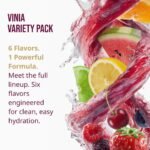 VINIA Blood Flow Electrolyte Drink Mix, Variety Pack, Red Grape Piceid Resveratrol Powder, Hydration Support, 30 Stickpacks - Image 2