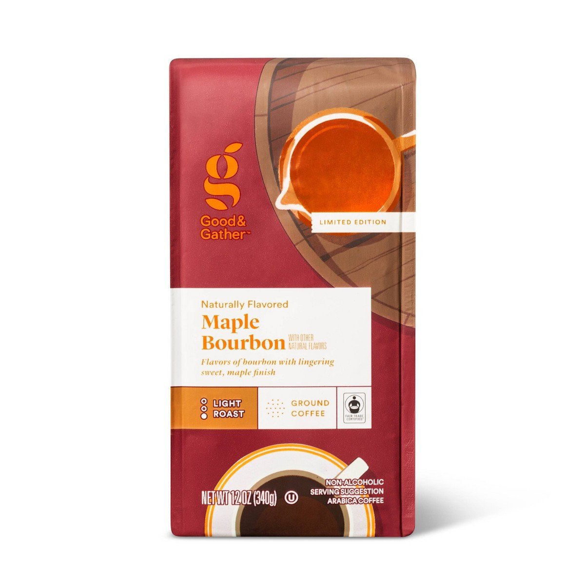GUEST_4cdeb20b-a709-437b-bbe4-ba7f60be0a92.jpg Naturally Flavored Maple Bourbon Light Roast Ground Coffee - 12oz - Good & Gatherâ„¢ - Image 1