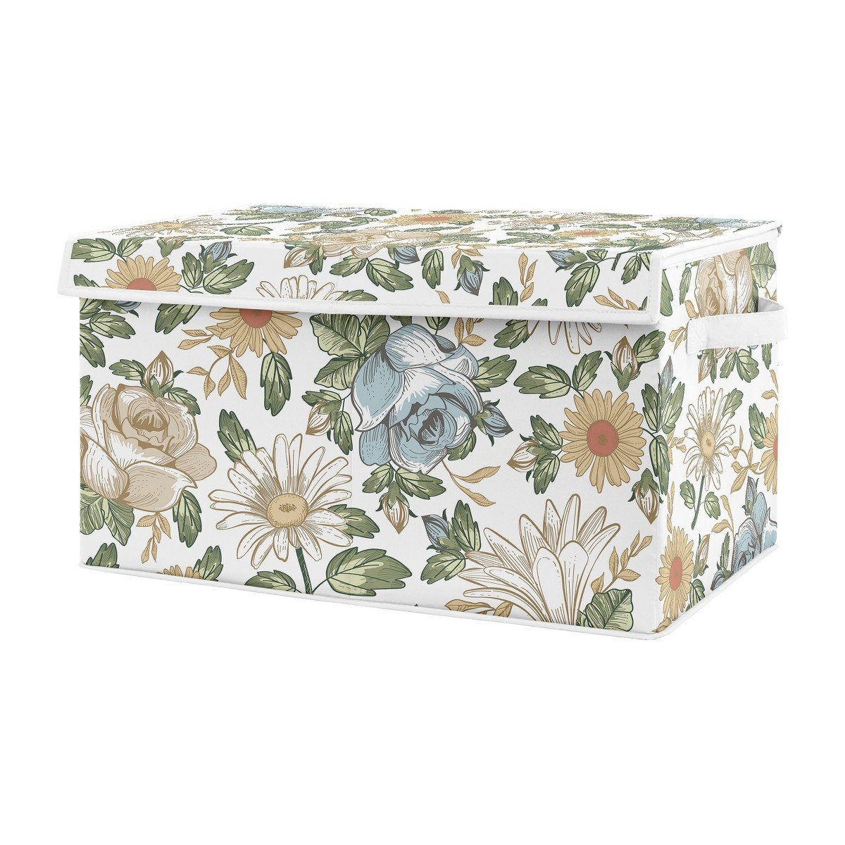GUEST_4d5ff094-67b9-429b-b629-3a6d71aad10c.jpg Sweet Jojo Designs Girl Fabric Storage Toy Bin Vintage Floral Blue and Yellow - Image 1