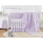 Sweet Jojo Designs Girl Fabric Storage Toy Bin Rose Solid Lavender Purple - Image 2