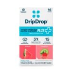 DripDrop Zero Sugar Plus Variety Dietary Supplement Powder - Watermelon, Strawberry, Kiwi - 16ct