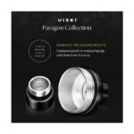 Viski Paragon Stainless Steel Cocktail Shaker with Built-in Strainer and Measuring Cap for Espresso Martini, Margarita, Home Bar Gifts, 23oz, Black - Image 3