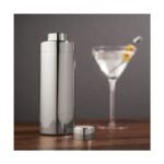 Viski 24oz Stainless Steel Cobbler Cocktail Shaker with Strainer & Jigger Cap for Espresso Martini, Margarita, Bartender Tools, Home Bar Gifts, Silver - Image 6