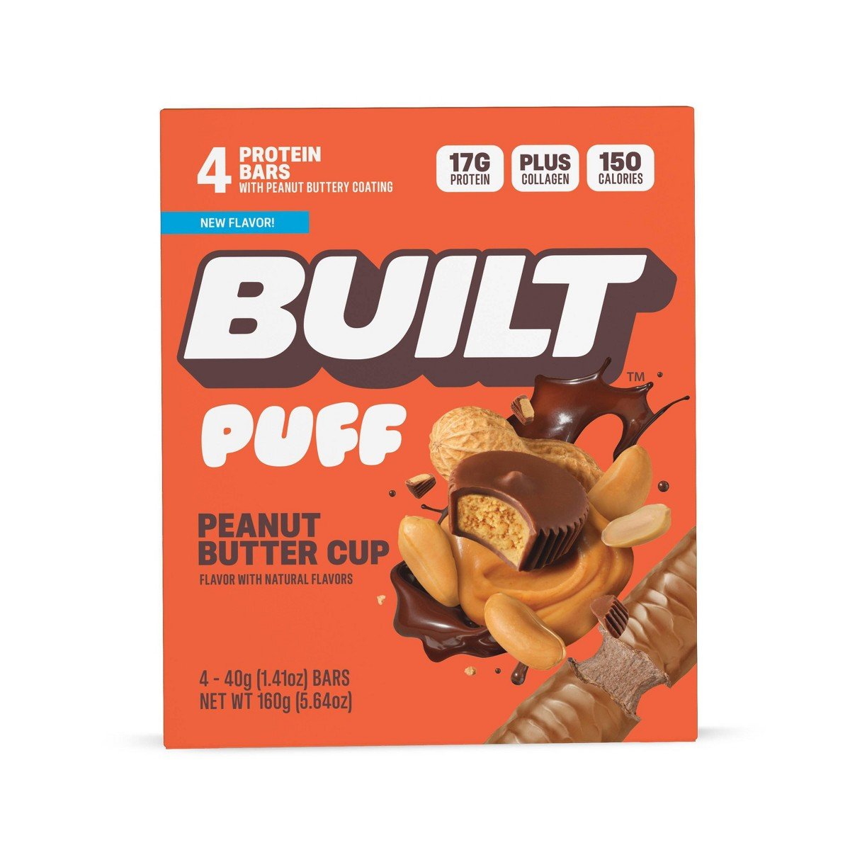GUEST_4fec1cb4-2d9d-43fd-9639-cd518157c3c9.jpg Built Bar Puff Peanut Butter Cup Protein Bars - 17g Protein - 1.41oz/4ct - Image 1