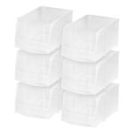 IRIS Jumbo Bin Clear: Stackable Plastic Utility Storage for School Supplies, 14.75" x 10" x 8" - Image 6