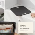 Rounded Square Stackable Decorative Lid with Cutout Handles Black - Brightroomâ„¢ - Image 4