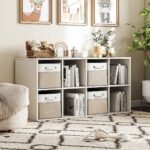 4-Pack Collapsible Fabric Storage Cubes with Handles - Linen Cube Organizer Bins with Metal Frame - Image 3