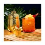 Viski Pacific Pineapple Stainless Steel Cocktail Shaker with Built-In Strainer and Cap for Tropical Cocktails, Home Bar Gifts for Women, 17 oz, Gold - Image 4