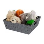 Simplify Large 13" Woven Strap Storage Bin Gray - Image 5