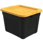 Life Story 20 Gallon Stackable Storage Bin, Versatile Lidded Container, Yellow