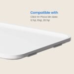 Click in Place Large Lid for Plastic Storage Bins for Home and Office Organization White - Brightroomâ„¢ - Image 6