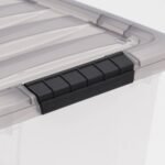 IRIS 40qt Stack and Pull Plastic Storage Bin: Clear, Portable, Nesting, Lidded, Snap Closure, Universal Storage - Image 4