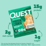 Quest Nutrition White Macadamia Nut Cookies - Chocolate - 12ct: Ready to Eat, Protein Cookie, 12 Bars, 1.53oz Each - Image 4