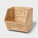 Woven Water Hyacinth Open Front Crate Natural - Brightroom™
