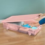 Sterilite 56 Qt Wheeled Under Bed Storage Container Plastic Bin, Blush, 4 Pack - Image 4