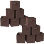 Casafield Set of 12 Collapsible Fabric Storage Cube Bins, Gray - 11" Foldable Cloth Baskets for Shelves and Cubby Organizers - Image 7